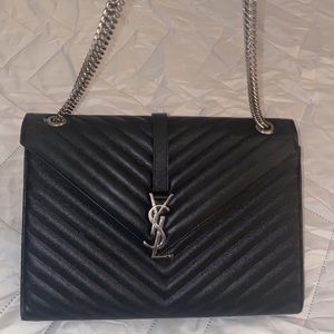 SAINT LAURENT BLACK LARGE AUTHENTIC BAG